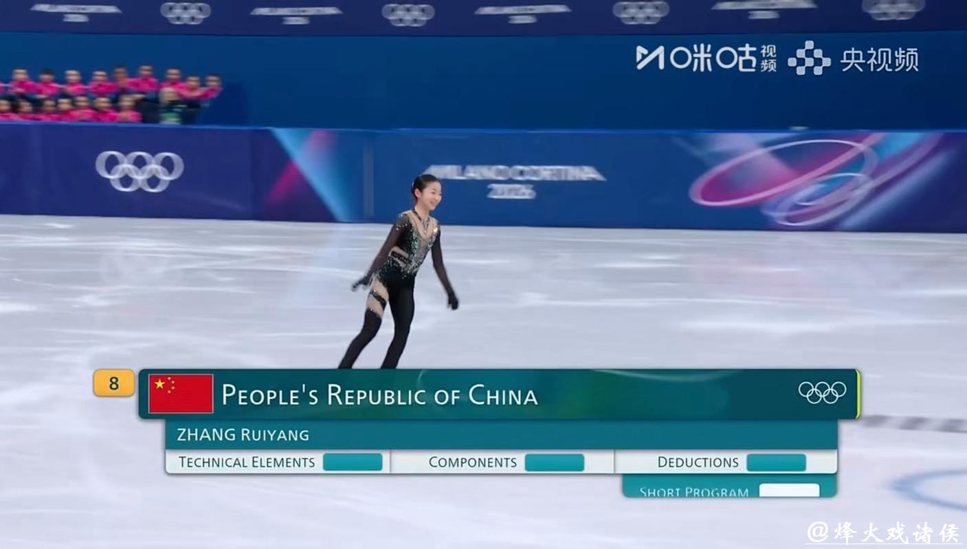 冬奥会花样滑冰团体赛:小将张瑞阳获得59.83分 冬奥会花样滑冰团体赛:小将张瑞阳获得59.83分